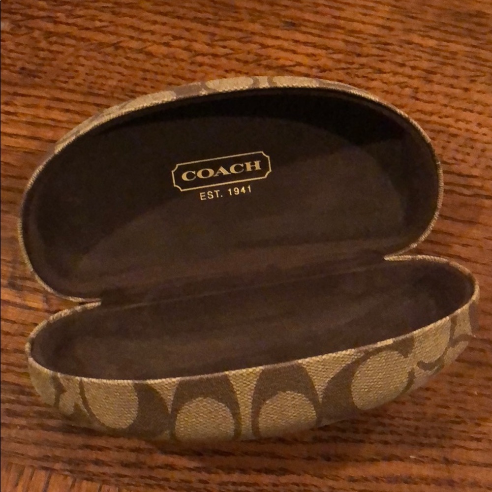 Coach sunglass case brown